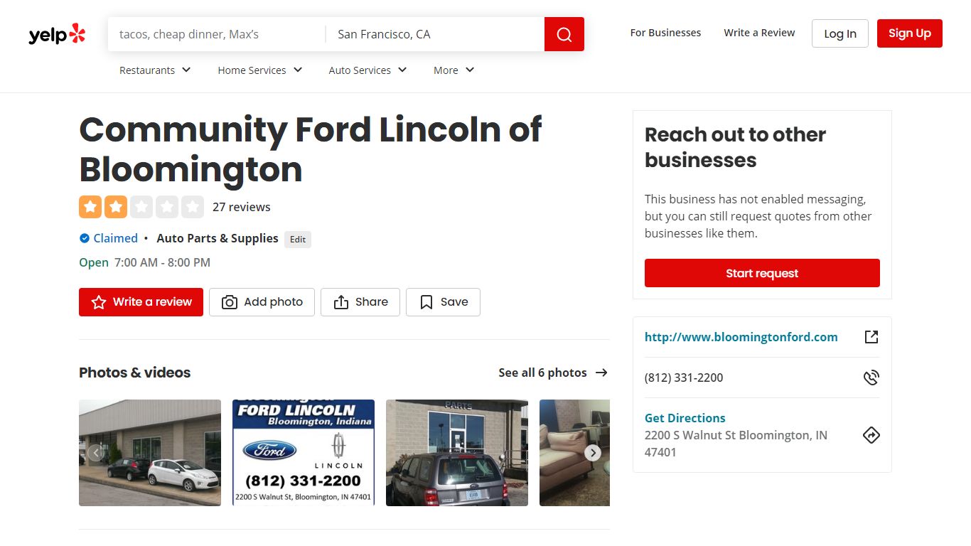 Community Ford Lincoln of Bloomington - Yelp