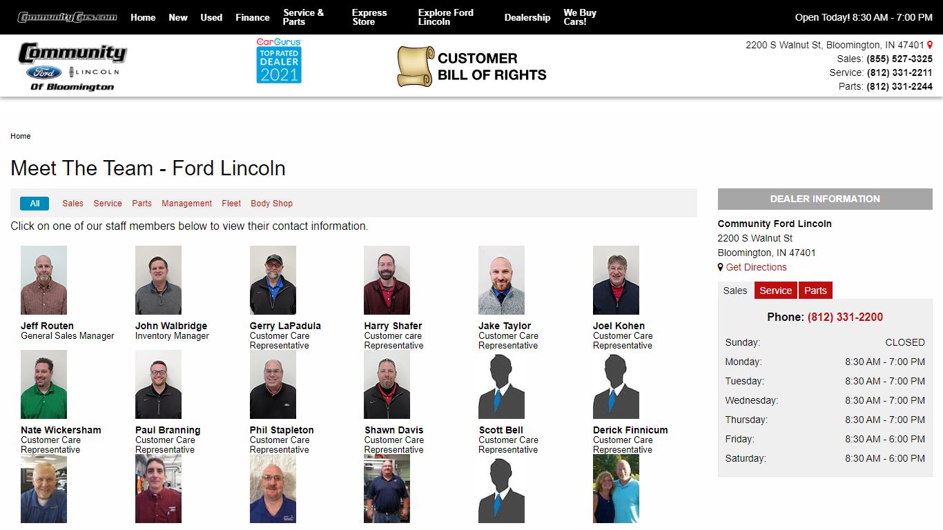 Meet the Team | Community Auto Group - Ford Lincoln